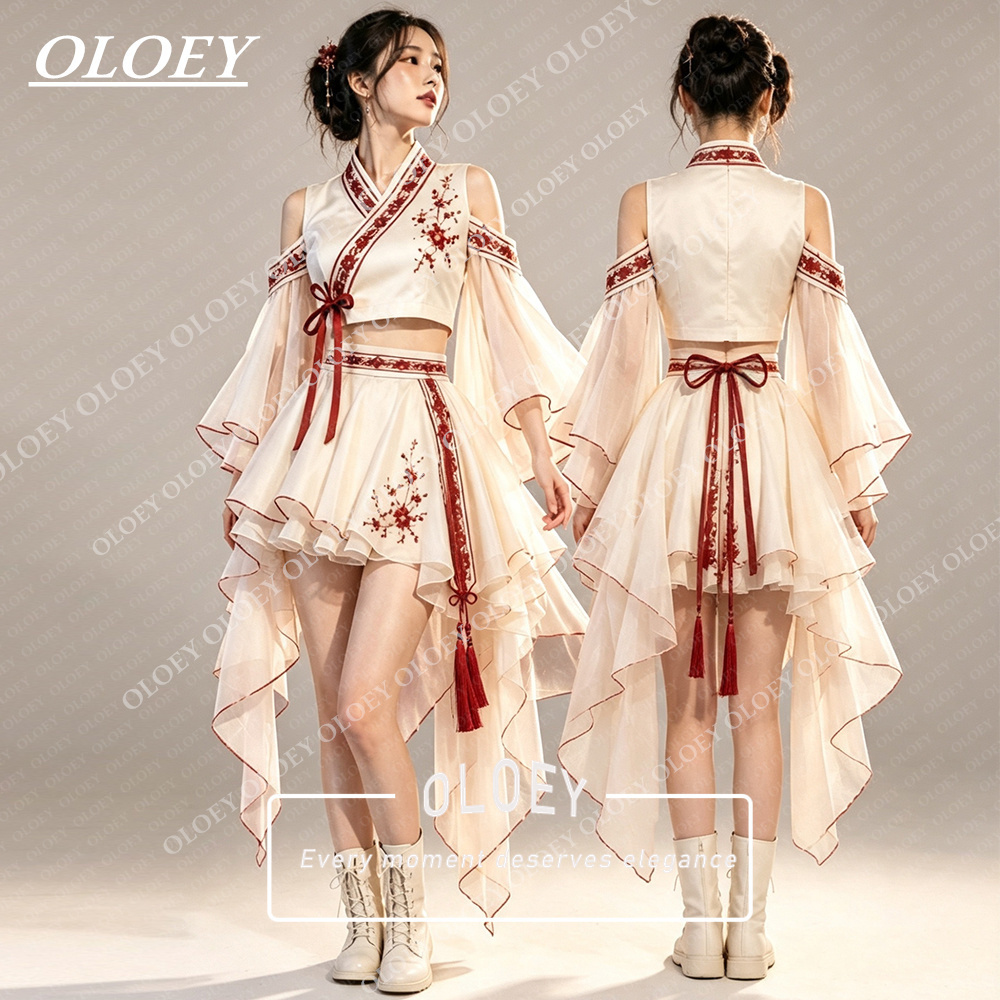 OLOEY Modern Red Embroidery Iv - огляд і ціна Hanbok Modern Set