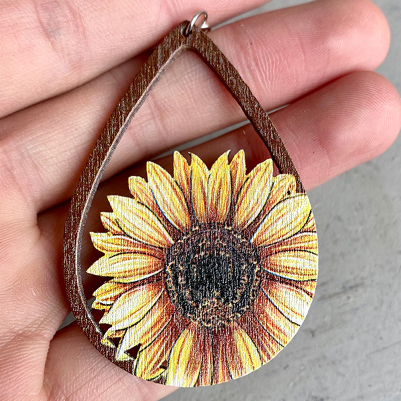 Laser Cutout Wood Sunflower Ca - огляд і ціна Ethnic Fashion Boutique