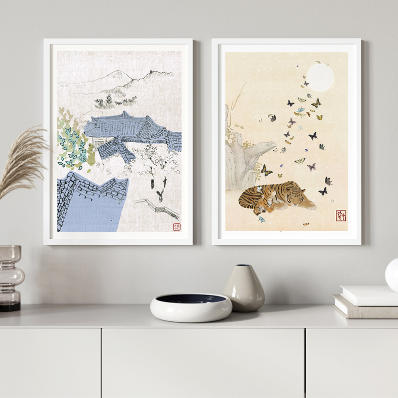 Korean Art Print Asian Traditi - огляд і ціна Hanbok Modern Set