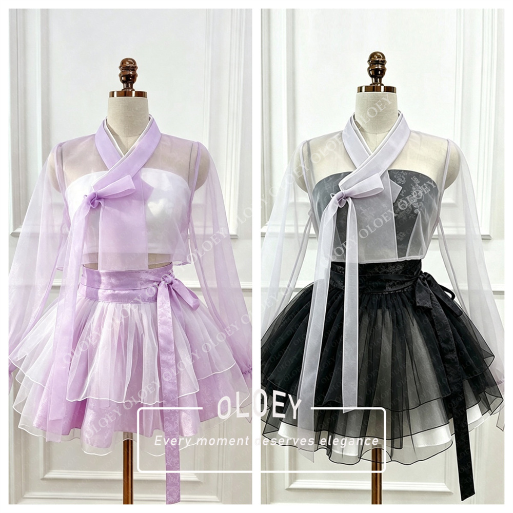 OLOEY Modern Black Red Short C - огляд і ціна Hanbok Modern Set