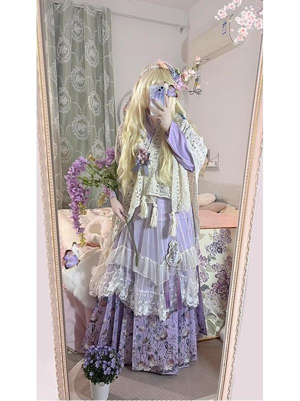 Purple Hanbok Set Daily Cute L - огляд і ціна Hanbok Modern Set