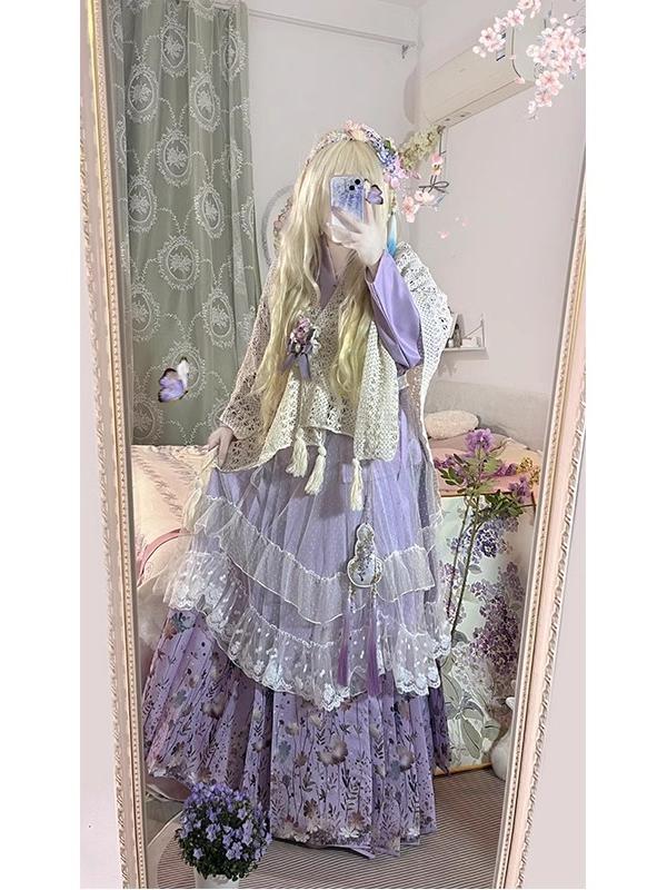 Purple Hanbok Set Daily Cute L - огляд і ціна Hanbok Modern Set