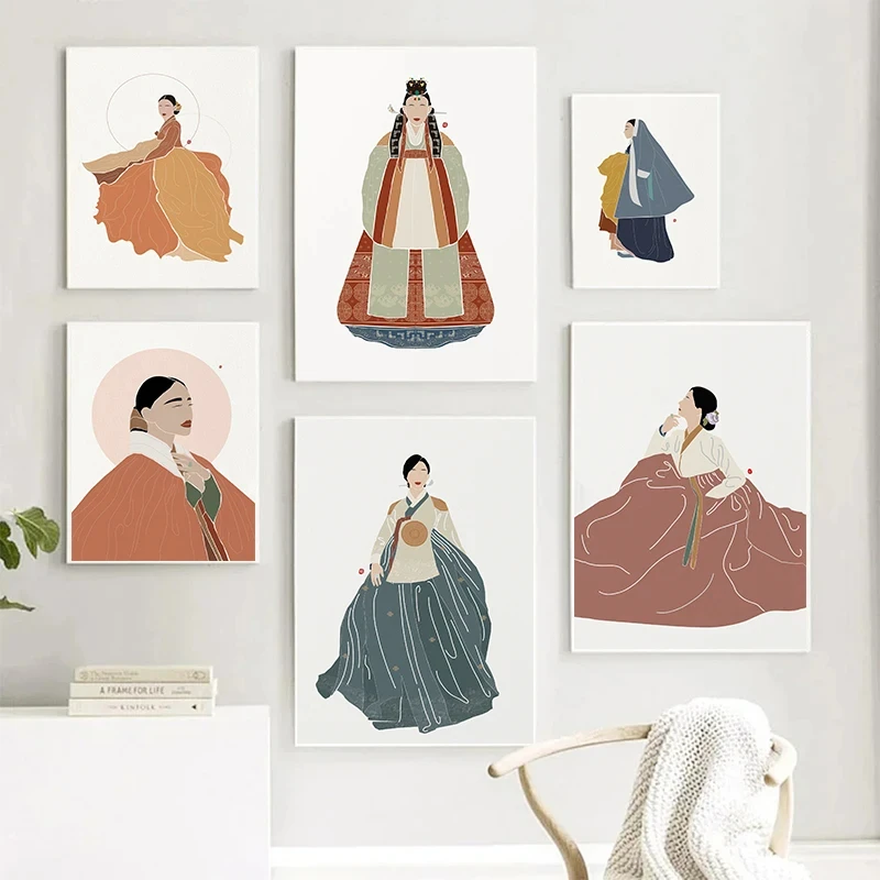 Korean Hanbok Boho Art Posters - огляд і ціна Hanbok Modern Set