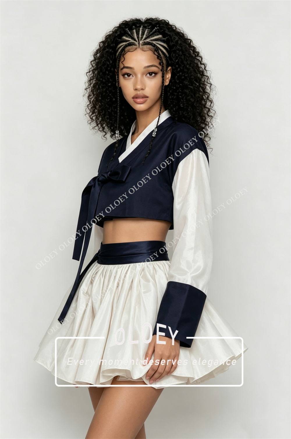 OLOEY Modern Navy Blue Ivory S - огляд і ціна Hanbok Modern Set