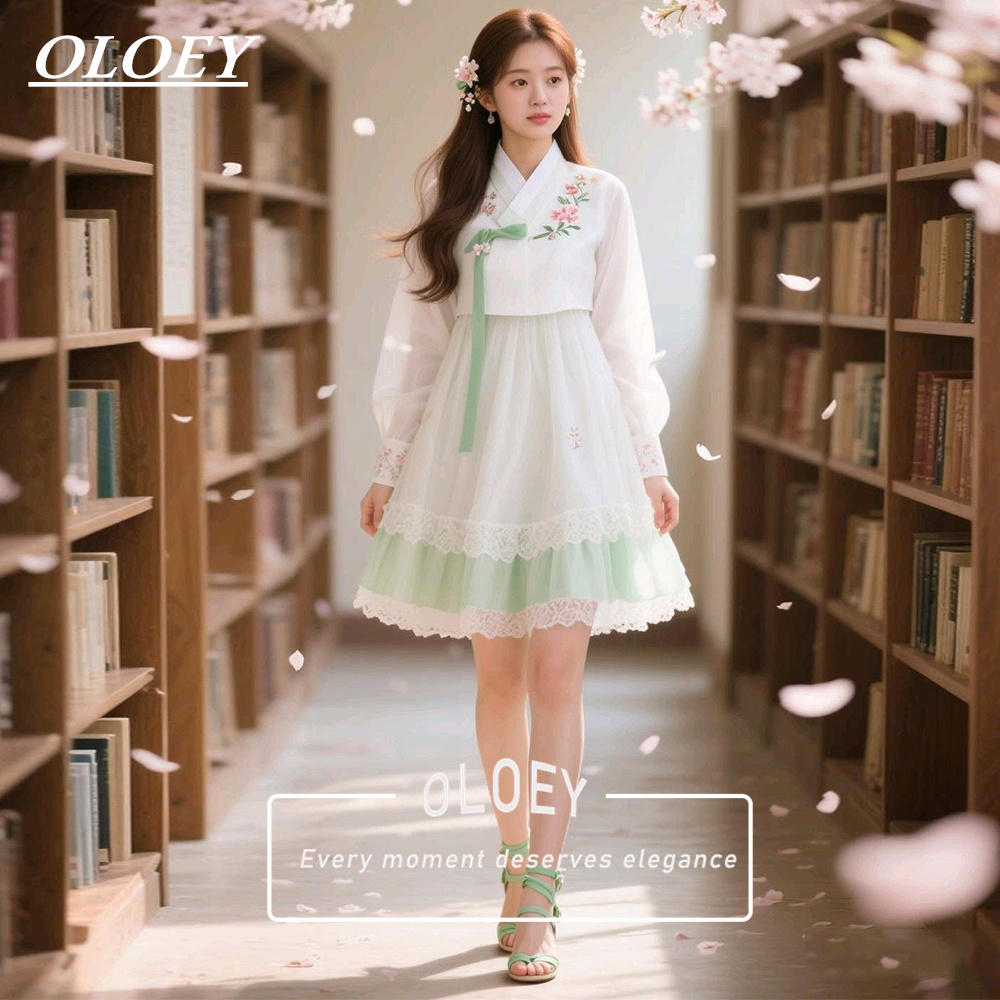OLOEY Modern Green Ivory Short - огляд і ціна Hanbok Modern Set