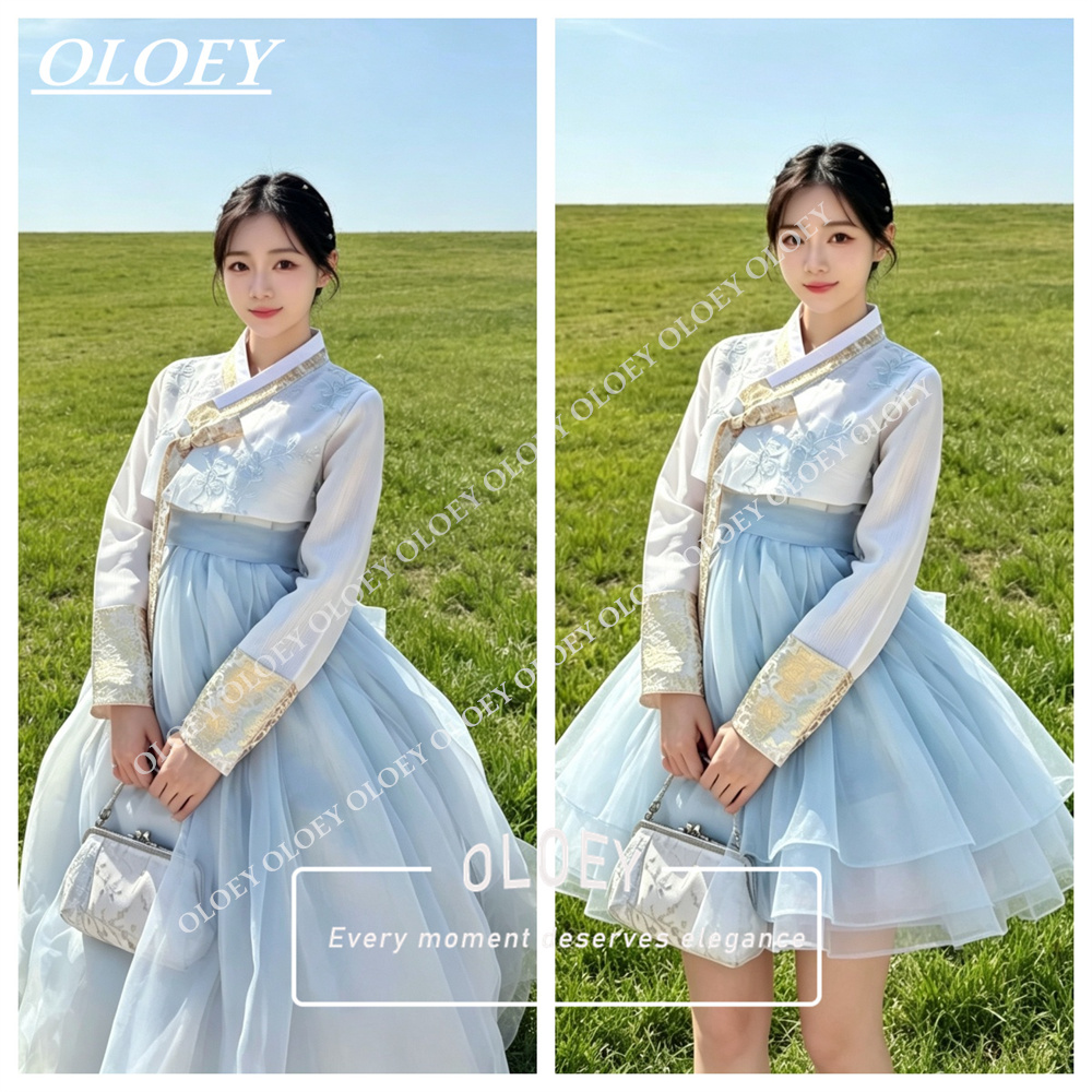 OLOEY Elegant Light Blue Ivory - огляд і ціна Hanbok Modern Set