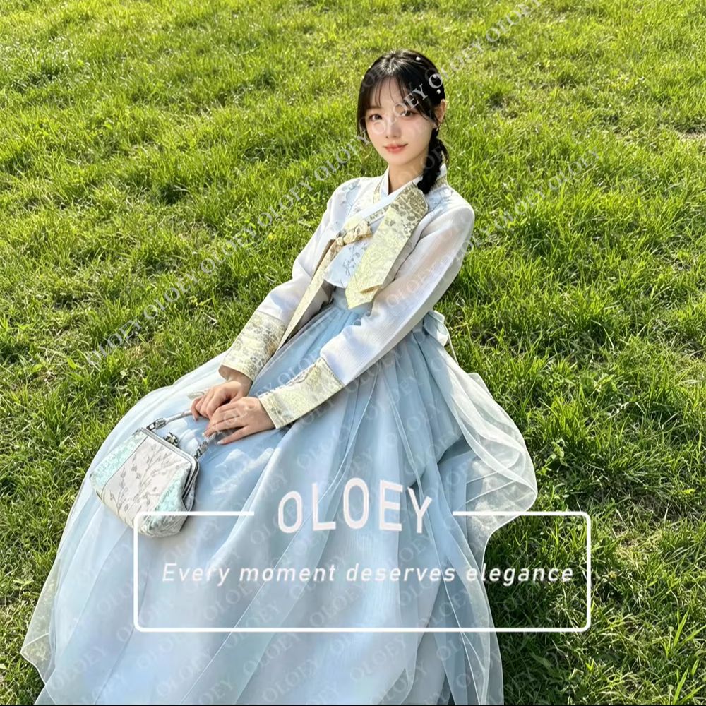 OLOEY Elegant Light Blue Ivory - огляд і ціна Hanbok Modern Set